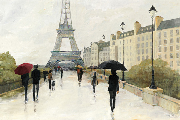 Eiffel in the Rain Marsala Umbrella - Avery Tillmon