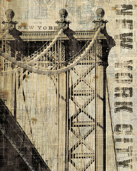 Vintage NY Manhattan Bridge - Michael Mullan